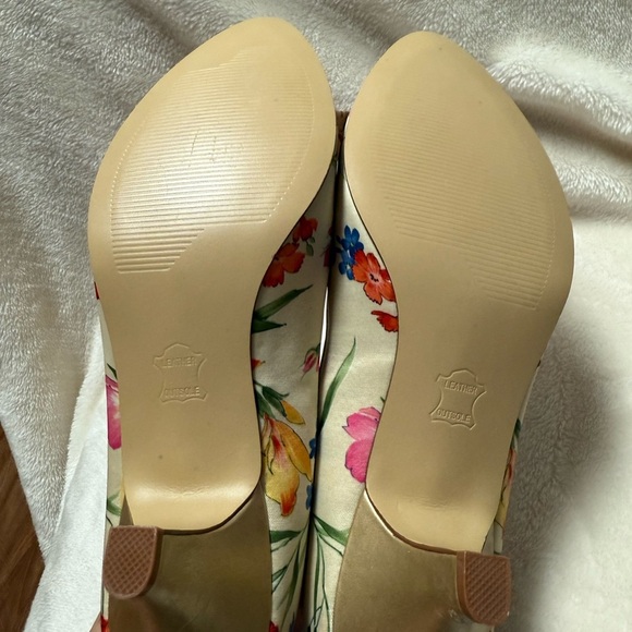 Impo Floral Peep-Toe Heels - Cream and Multicolor - Picture 8 of 11